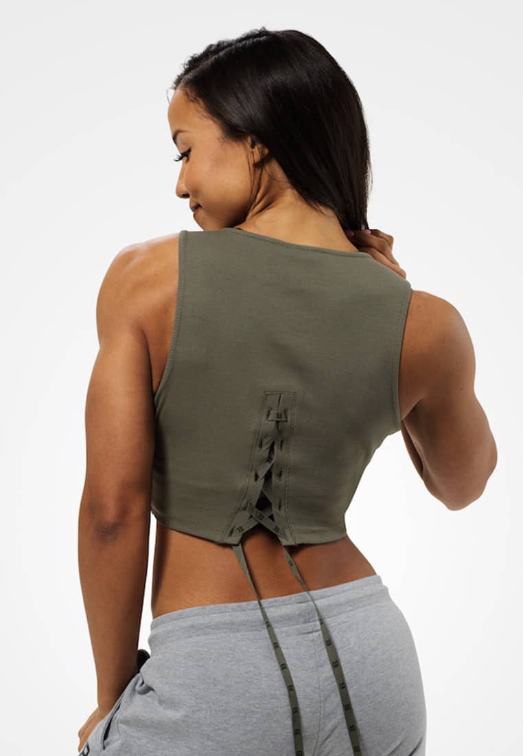 Astoria Laced Tank Green - Better Bodies